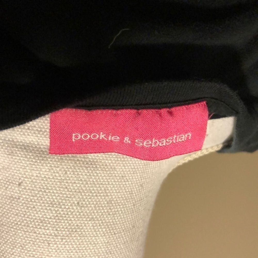 Pookie & Sebastian V Neck Black Longsleeve Shirt - Picture 5 of 5